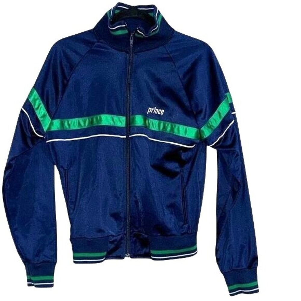 Vintage Prince Track Jacket S Navy & Green Polyester